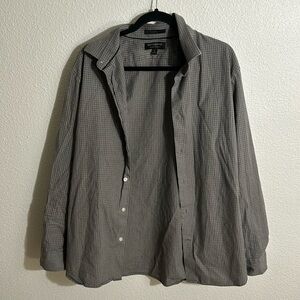 Banana republic grey grid dress shirt - worn once